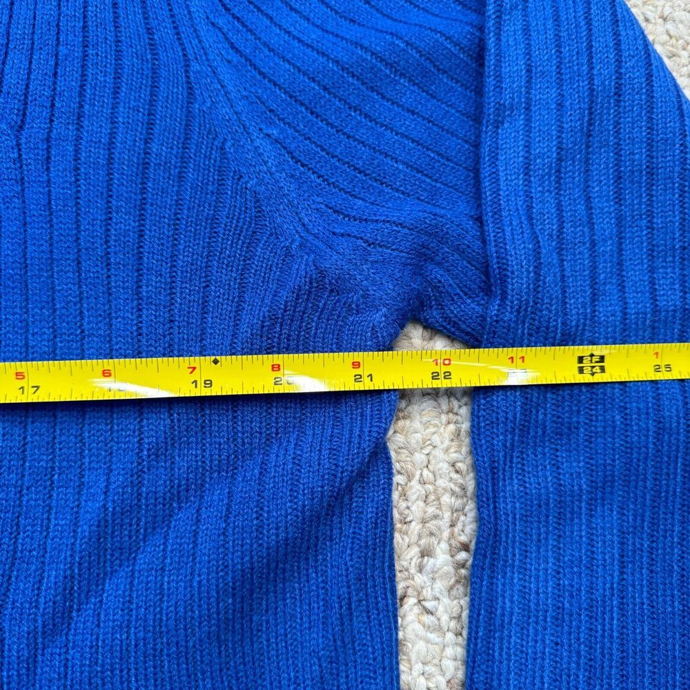 Bright Quacker Factory Womens Size M Blue Sparkle Diamond Full Zip Jacket Long S - Picture 3 of 9